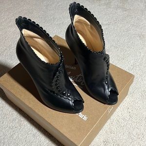 Christian Louboutin ankle boots with peep-toe